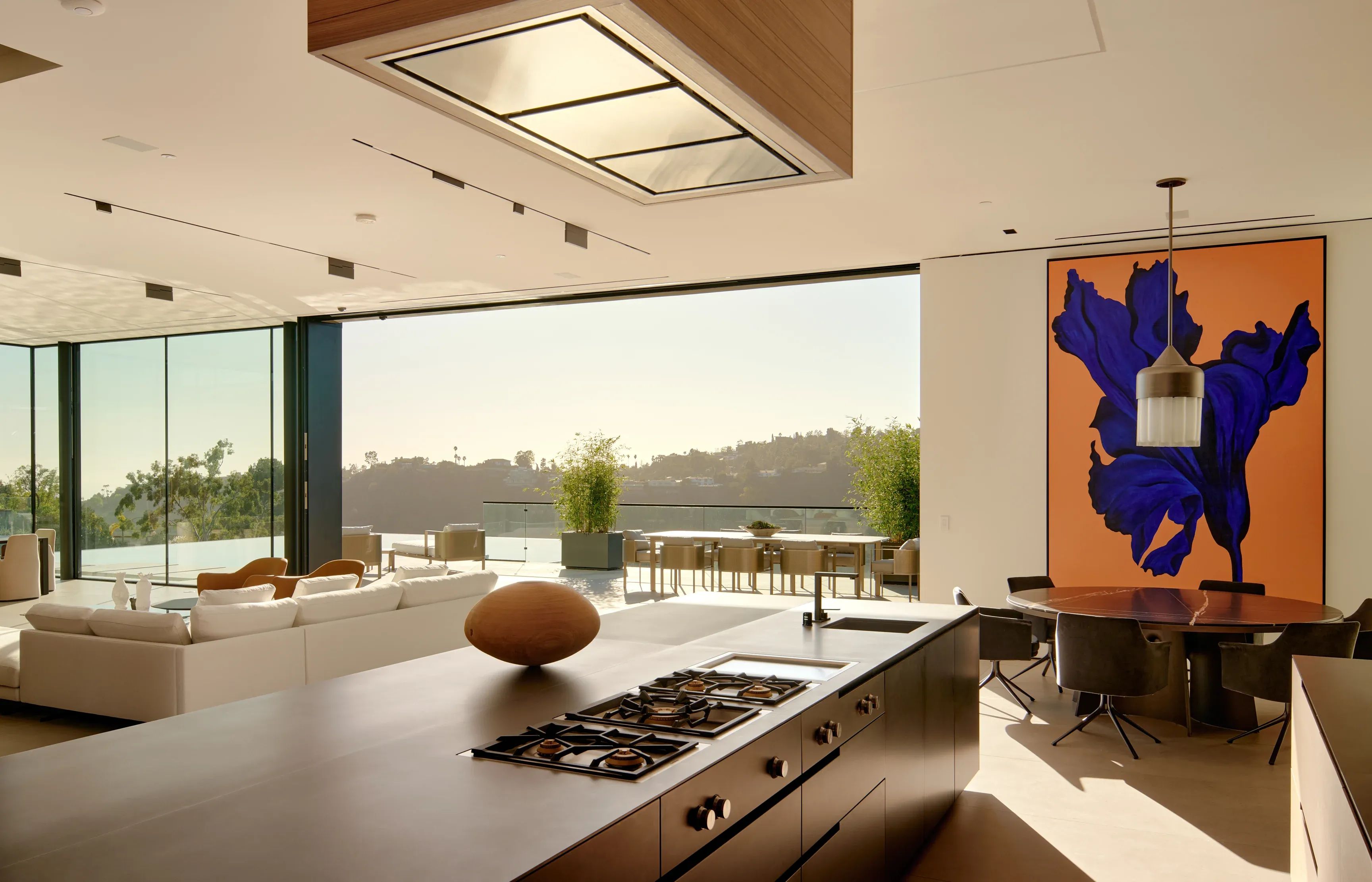 Chef's kitchen with island
